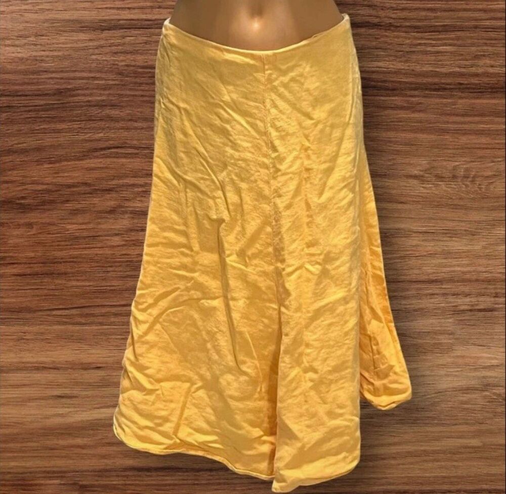 Banana Republic 100% Linen Cantaloupe A-Line Skirt Size 2
